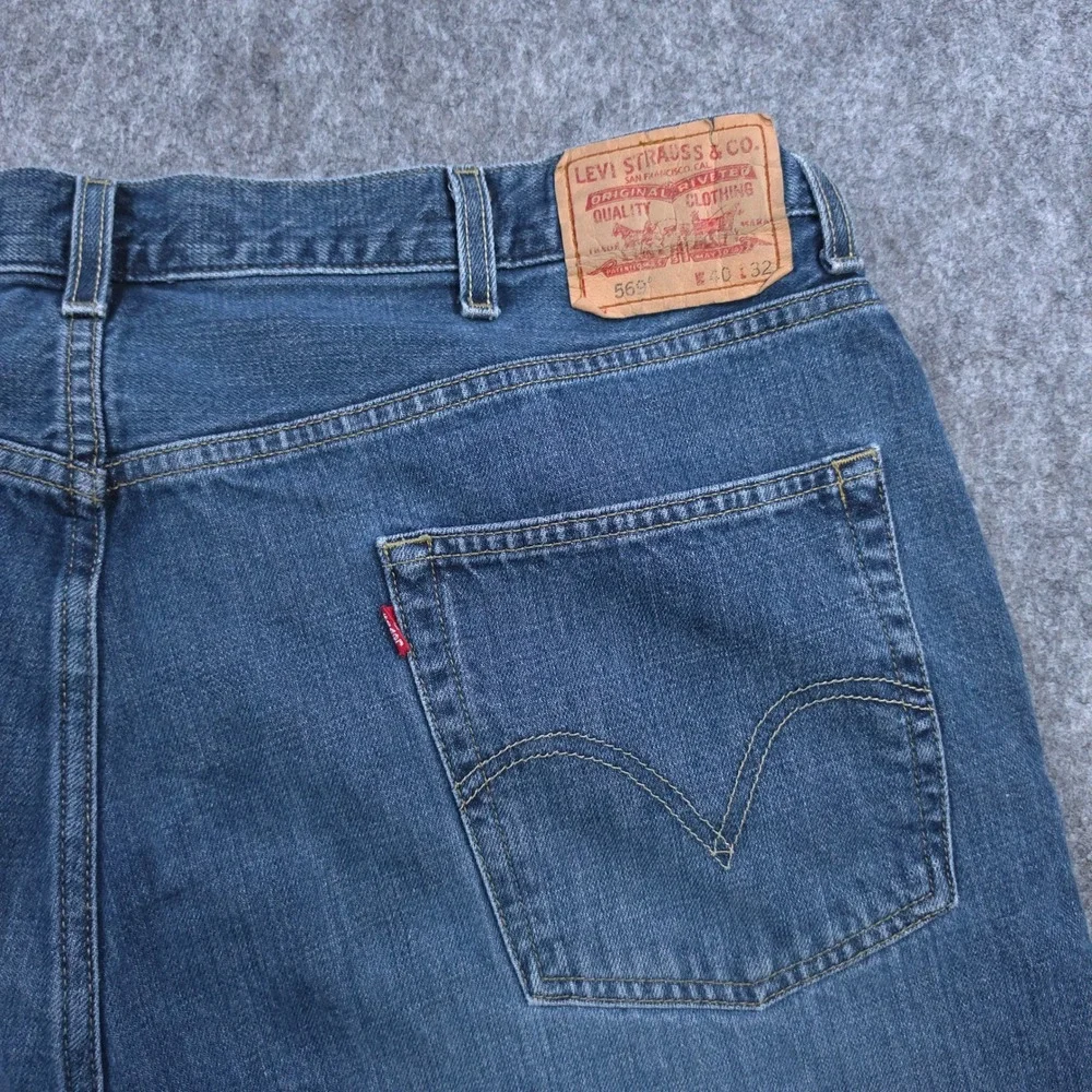 Levis 569‎ Loose Straight Blue Denim Jeans Mens W40 L32 Medium Wash 005690575